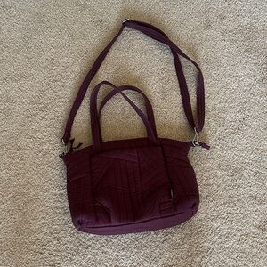 Elegant Burgundy Quilted Women's Bag